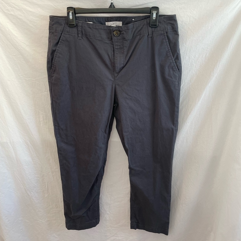 LOFT Gray Ankle Pant